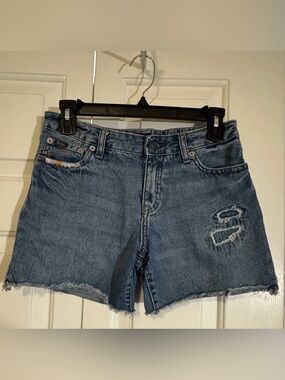 Polo by Ralph Lauren Blue Distressed Denim Shorts